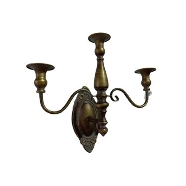Imagem de Generic Arandela de parede Suporte de vela Suporte de vela Vintage Retro Artesanato Candelabro Ornamento para Casamento Sala de estar Quarto
