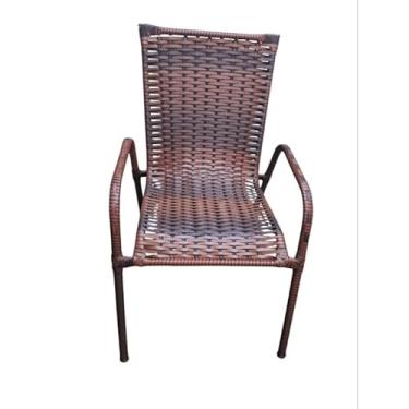 Imagem de cadeira de fibra sintética junco romana área sacada jardim 80 * 50cm