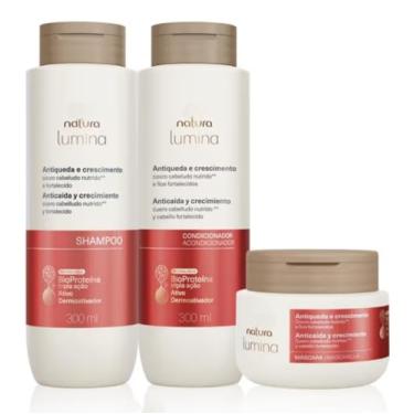 Imagem de Lumina Kit Antiqueda e Crescimento, Shampoo 300ml, Condicionador 300ml, Máscara Capilar 250g ORIGINAL