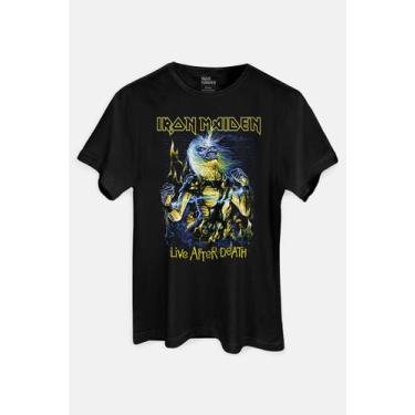 Imagem de Camiseta Iron Maiden Live After Death - Piticas, G, Preto, Unissex