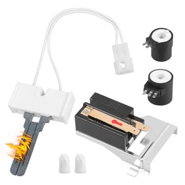 Imagem de Kit de reparo de secador a gás, inclui sensor de chama do secador 338906 279311 e bobinas solenóides de válvula de gás 279834 para problemas de aquecimento