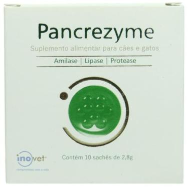 Imagem de Pancrezyme Para Cães e Gatos Caixa Com 10 Sachê de 2,8g Inovet