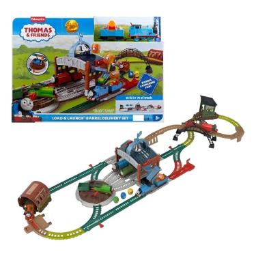 Imagem de Thomas E Seus Amigos Pista Entrega de Barris carregar e lançar – 5 Metros de Pista - Locomotiva Motorizada - Mattel