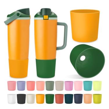 Imagem de Kaitiaki 2 peças de bota superior de silicone para Owala 1,134 g 850 g FreeSip Sway Tumblers, acessórios de manga inferior de garrafa antiderrapante para a maioria dos suportes de copo de carro, livre