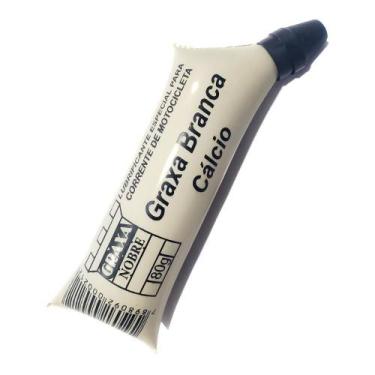 Imagem de Graxa de Cálcio Branca para Corrente de Motocicleta 80 g - Graxa Nobre