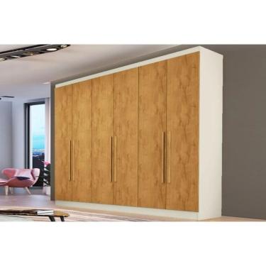 Imagem de Guarda Roupa Casal 6 Portas E 4 Gavetas Oslo Off White-peroba - Europa