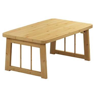 Imagem de Mesa de mesa para laptop, bandeja de cama de bambu, bandeja dobrável para café da manhã, mesa de colo portátil, suporte dobrável para laptop, mesa de leitura, para escritório em casa, elegante