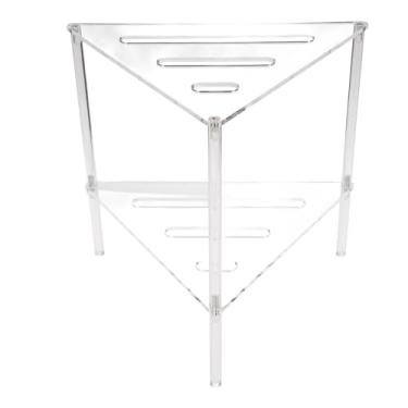 Imagem de lyrlody Organizador de Chuveiro de 2 Camadas, Caddy de Chuveiro de Canto Acrílico Com Suporte para Banheiro, Banheira, Cozinha, Sala de Estar, Quarto