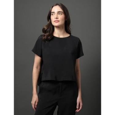 Imagem de Camisa Feminina Com Degrau Frente e Costas Calvin Klein Jeans-Feminino