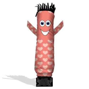 Imagem de LookOurWay Conjunto masculino inflável de mini dançarinos de ar / 73,66 cm tubo inflável com soprador para se destacar publicidade (corações do Dia dos Namorados)