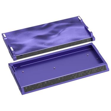 Imagem de kutethy KY60 Capa CNC de alumínio anodizado para teclado 60% mecânico para jogos, teclado de efeito Hall Full CNC compatível com teclados wooting (roxo meca)