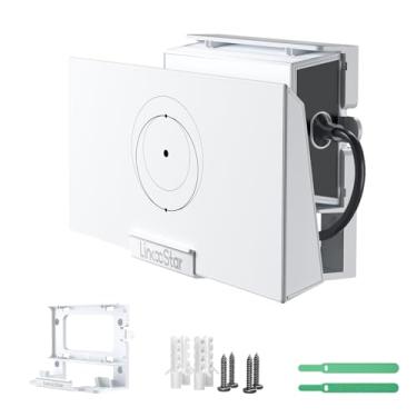 Imagem de Suporte de parede Starlink Gen 3 Mount Router Power Supply, Starlink Standard V3 Modem Bracket Gen3 Kit de montagem para casa, trailer, barcos (integrado, design oculto, ABS, parafuso)