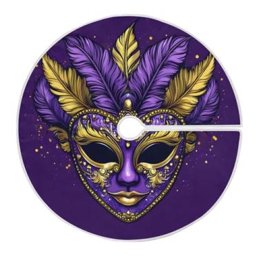 Imagem de Blueangle Saia de poliéster macio de máscara de carnaval de carnaval de 90 cm para decoração de carnaval (354)