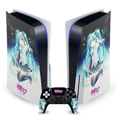Imagem de Head Case Designs Officially Licensed Hatsune Miku Night Sky Graphics Vinyl Faceplate Sticker Gaming Skin Decal Cover Compatible With Sony PlayStation 5 PS5 Disc Edition Console & DualSense Controller