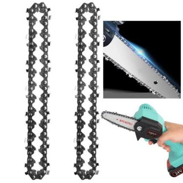Imagem de Corrente De Mini Motoserra Reposiçao Metal Jardim 4 Polegadas 14 Dente