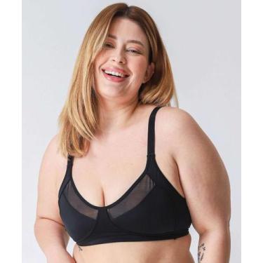 Imagem de Sutiã Sem Bojo Sem Aro Plus Size DelRio Preto-91084, 54, Preto