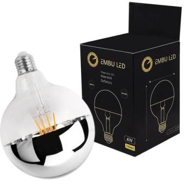 Imagem de Lâmpada Led Defletora 4W E27 Biv G125 Retrô B. Quente Âmbar - EMBULED,