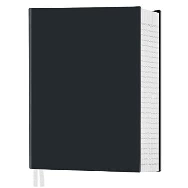 Imagem de Caderno pontilhado, 400 páginas, caderno pontilhado de couro A4 para escrita, bala, 21,5 x 28 cm, 125 abas adesivas, bolso interno, caderno quadriculado de pontos para escola, trabalho e papel grosso, preto