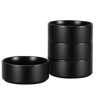 Imagem de GZG Conjunto de tigelas de cereais de cerâmica com tigelas de sopa de grés de 4,6 polegadas, seguras para lava-louças e micro-ondas, empilháveis, resistentes a arranhões para aveia, frutas, saladas e