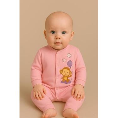 Imagem de Kit 3 Peças Com Macacão bebê quentinho e macio menino e menina - Batut
