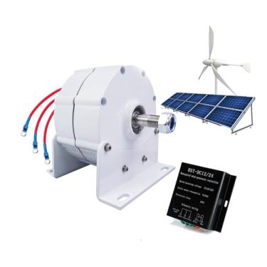 Imagem de HUIZHITENGDA Gerador de Íman Permanente Trifásico de Baixo Ruído e Ecológico, com Controlador 12V 24V 48V 220V, Turbina Eólica para Água (14000W),24v