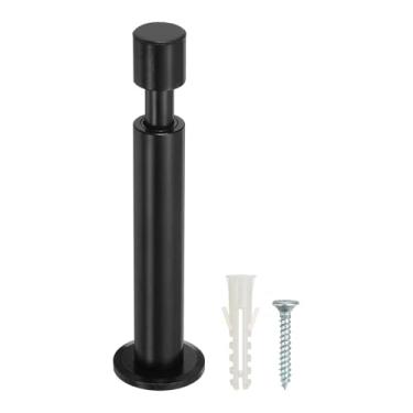 Imagem de PATIKIL 1 pç batente de porta, batente de porta de alumínio, protetor de parede de metal, batente de porta longo sólido para home office shopping center para proteger a porta de parede, preto