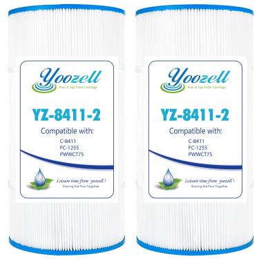 Imagem de Yoozell Filtro de piscina substitui C-8411, Filbur FC-1255, PWWCT75, Ultral-B6, Waterway 817-0075N, Waterway Clearwater II 75, CX760RE, C751, Darlly 80755, cartucho de filtro de 75 metros quadrados,