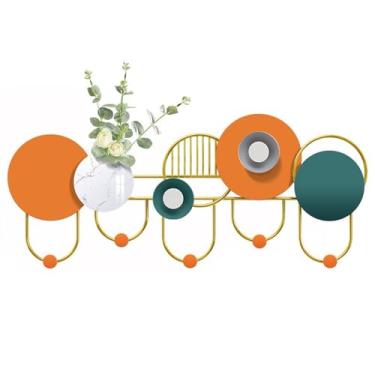 Imagem de Prateleiras suspensas Cabide de metal para parede, ganchos para casacos, ganchos de parede, cabides para parede, cabides para chapéus, ganchos para pendurar casacos, montagem na parede(Pequeno)
