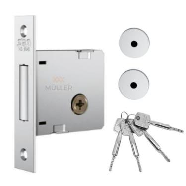 Imagem de Fechadura Trava Auxiliar 1004 Simples Stam 4 Chaves Tetra Porta de Mad