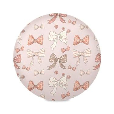 Imagem de Wassud Jogo americano com arcos manchados tapetes de mesa redondos para cozinha e jantar tapetes laváveis resistentes ao calor decoração de mesa 39 cm