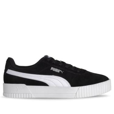 Imagem de Tênis Feminino Puma Carina BDP Preto/Branco, Preto, Branco, 35