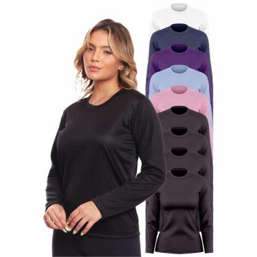Imagem de Kit 9 Camisa Feminina Camiseta Térmica Proteção Solar Uv .-Feminino