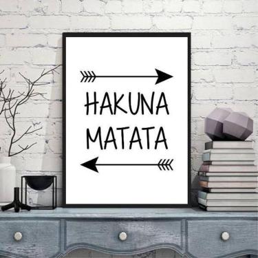 Imagem de Quadro Frase Hakuna Matata 24X18Cm