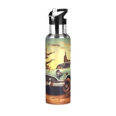 Imagem de Burbuja Garrafa de água de aço inoxidável Fantasy Painting, garrafas de água isoladas a vácuo com tampa de canudo para esportes, academia, escola - à prova de vazamento e suor, sem BPA, 590 ml