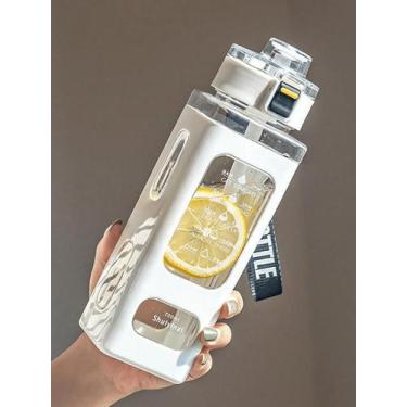 Imagem de Garrafa De Água Esportiva Branca De 700ml, Copo Portátil Para Esportes