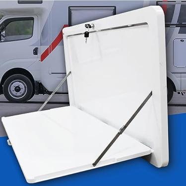 Imagem de Mesa de jantar para trailer, mesa de acampamento dobrável, 80 cm C × 29 cm L, mesa com trava, para trailer, motorhome, acampamento ao ar livre, piquenique
