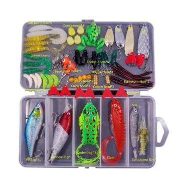 Imagem de Conjunto De Iscas De Pesca Soft Hard Crankbait Minnow Poppers Metal Ji