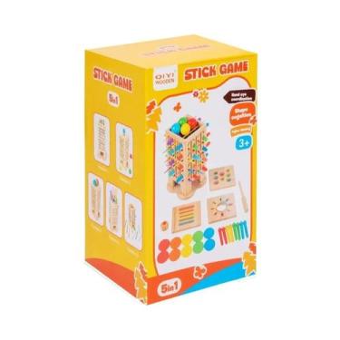 Imagem de Torre De Jogo Montessori De Madeira Colorida Para Crianças: Brinquedo 