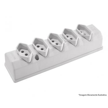 Imagem de Tomada Barra Hercules 2P+T 5Tom Cinza 20A