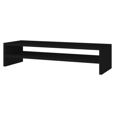 Imagem de Suporte Stand Base Para Tela Monitor Laptop Soft Elevado 65Cm Em Mdf Com 01 Prateleira Preto
