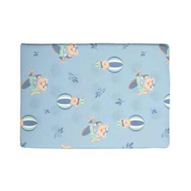 Imagem de Travesseiro Antissufocante para Bebê 32cmx22cmx03cm Bublim, Urso Balõe