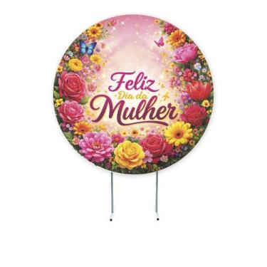 Imagem de Painel de Festa Dia das Mulheres, Painel Redondo 1,50 , Painel de Fest