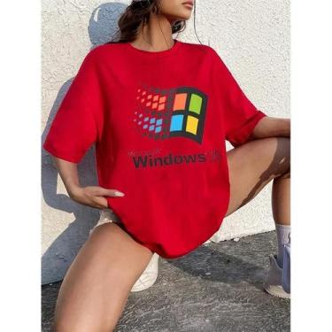 Imagem de Camiseta Windows 95 Vaporwave Masculina E Feminina, Gola Redonda, Verã