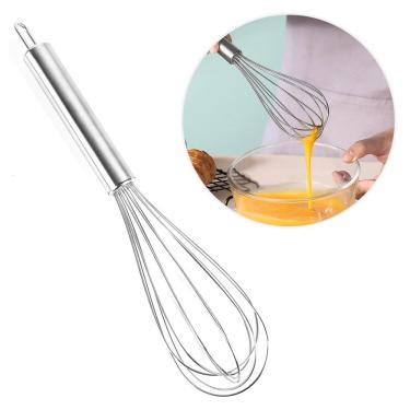 Imagem de Fouet Batedor Manual em Aço Inox - Batedor de Arame Profissional - Para Ovos, Massas e Molhos - 30cm