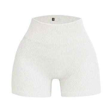 Imagem de Shorts De Yoga Femininos De Cintura Alta Sem Costura, Ajuste Slim, Elá