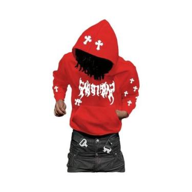 Imagem de Moletom Masculino Casual Confortável Com Estampa 3D De Rosto Sorrident