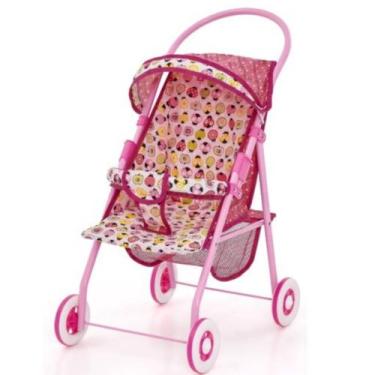 Imagem de Carrinho de Passeio Para Boneca Elise Luxo Rosa Infantil Brinquedo Oli