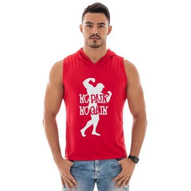 Imagem de Camiseta Regata Masculina Com Capuz Machão Academia Leve E Confortavel