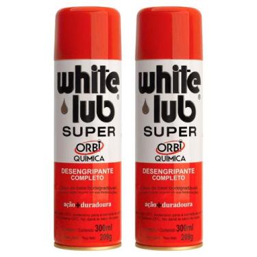 Imagem de Kit 2 Desengripantes Lubrificante Spray White Lub 209g 300mL - Orbi