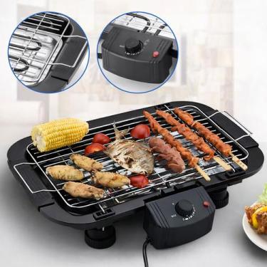 Imagem de Churrasqueira Elétrica Portátil Apartamento Sem Fumaça Grill 2000w Gra